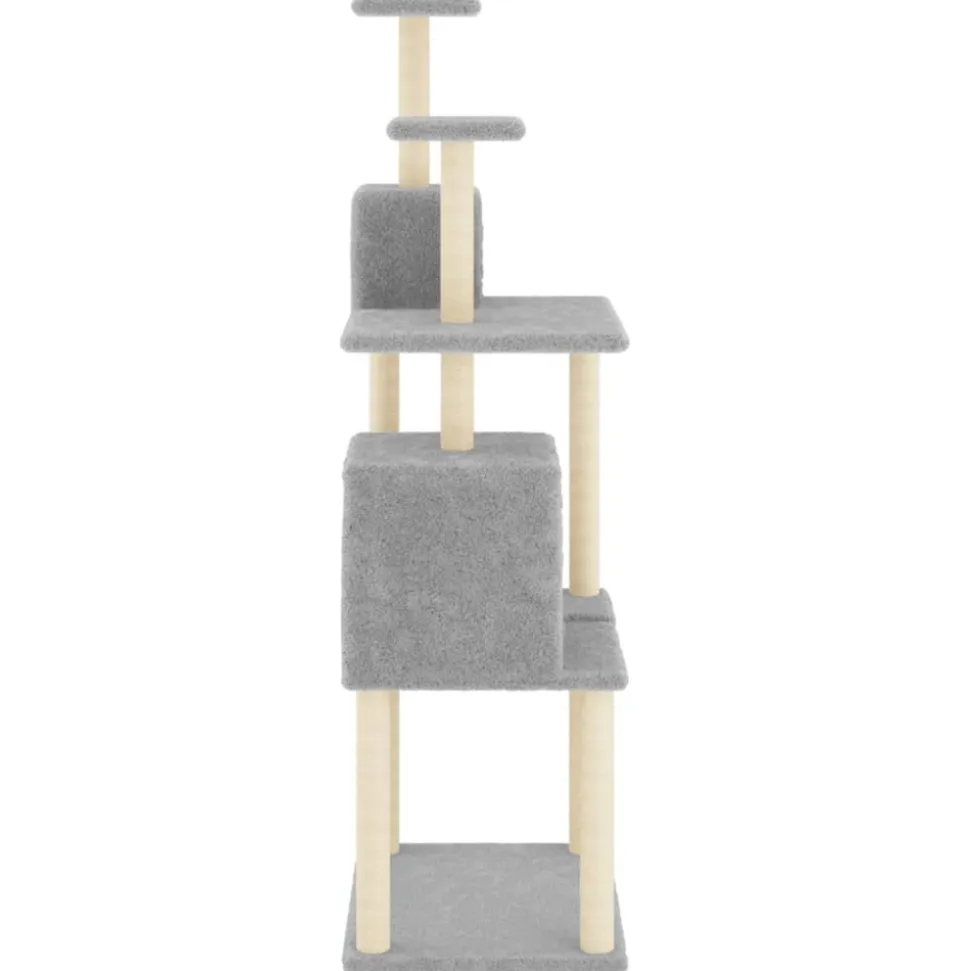 MAISON EXCLUSIVE - Arbre à chat avec griffoirs en sisal gris clair 167 cm