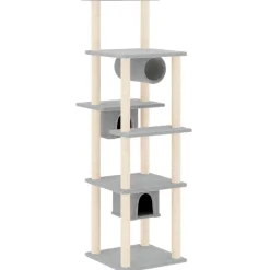 MAISON EXCLUSIVE - Arbre à chat avec griffoirs en sisal gris clair 169 cm