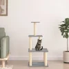 MAISON EXCLUSIVE - Arbre à chat avec griffoirs en sisal gris clair 111 cm