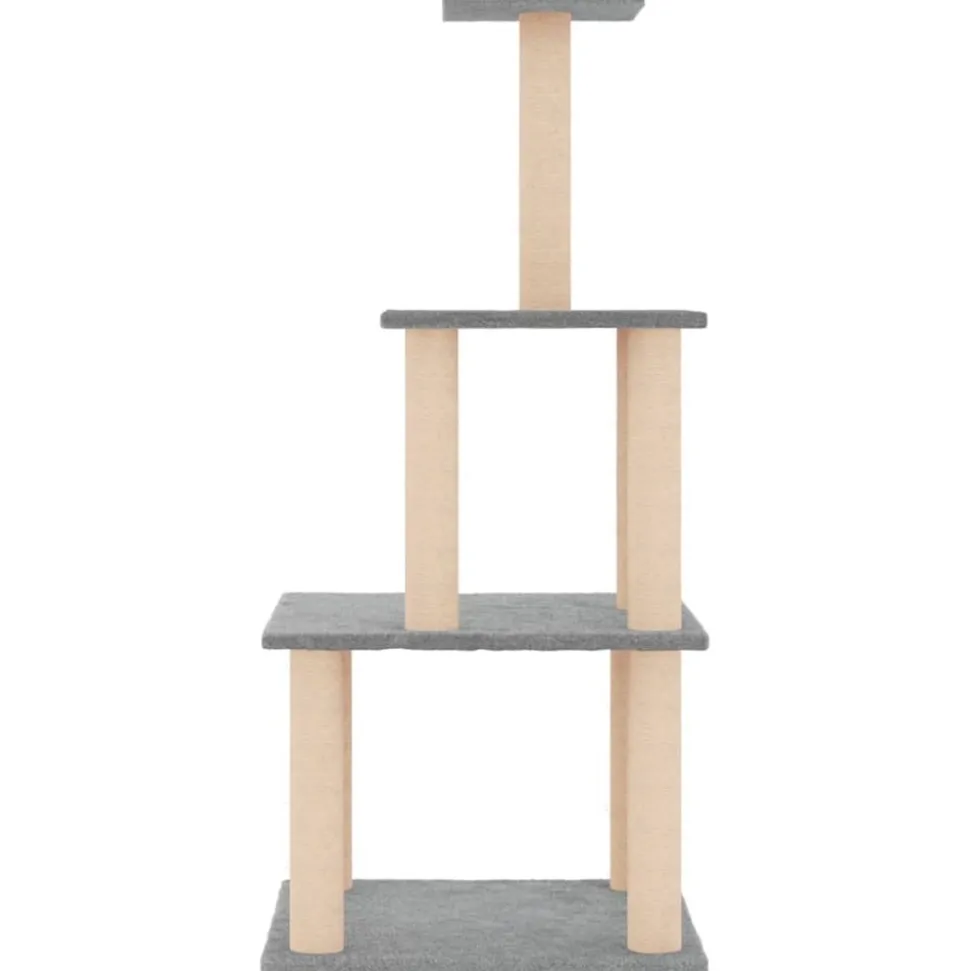 MAISON EXCLUSIVE - Arbre à chat avec griffoirs en sisal gris clair 111 cm