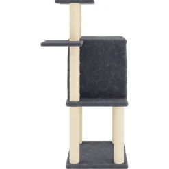 MAISON EXCLUSIVE - Arbre à chat avec griffoirs en sisal gris foncé 97 cm