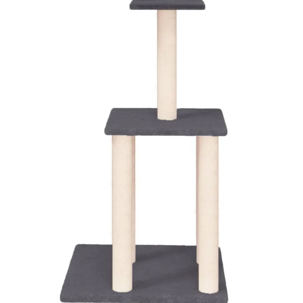 MAISON EXCLUSIVE - Arbre à chat avec griffoirs en sisal gris foncé 85,5 cm