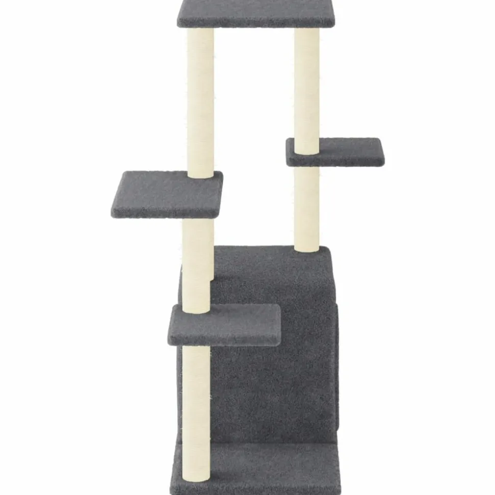MAISON EXCLUSIVE - Arbre à chat avec griffoirs en sisal gris foncé 97,5 cm