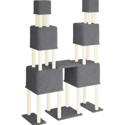 MAISON EXCLUSIVE - Arbre à chat avec griffoirs en sisal gris foncé 199 cm