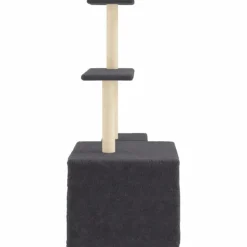 MAISON EXCLUSIVE - Arbre à chat avec griffoirs en sisal gris foncé 110 cm