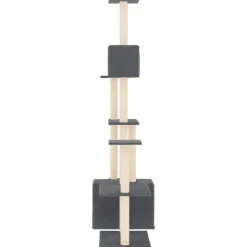 MAISON EXCLUSIVE - Arbre à chat avec griffoirs en sisal gris foncé 180 cm