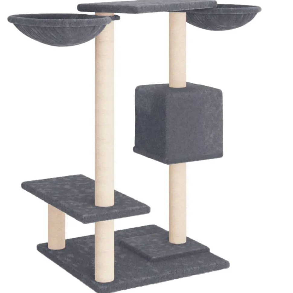 MAISON EXCLUSIVE - Arbre à chat avec griffoirs gris foncé 82 cm