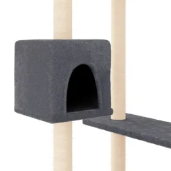 MAISON EXCLUSIVE - Arbre à chat avec griffoirs gris foncé 82 cm