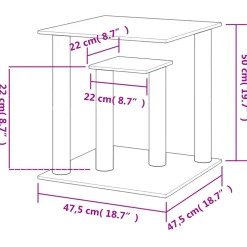MAISON EXCLUSIVE - Arbres à chat avec plates-formes gris clair 50 cm