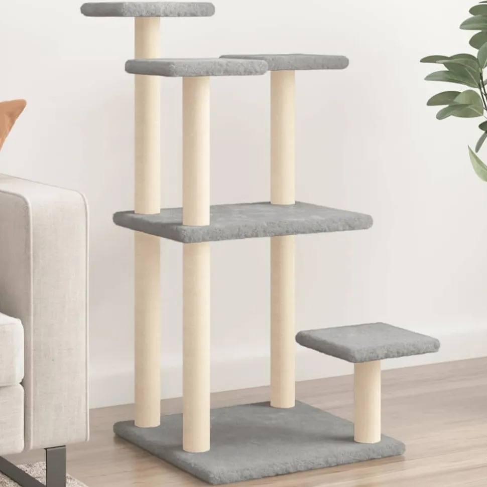 MAISON EXCLUSIVE - Arbres à chat avec plates-formes gris clair 98,5 cm