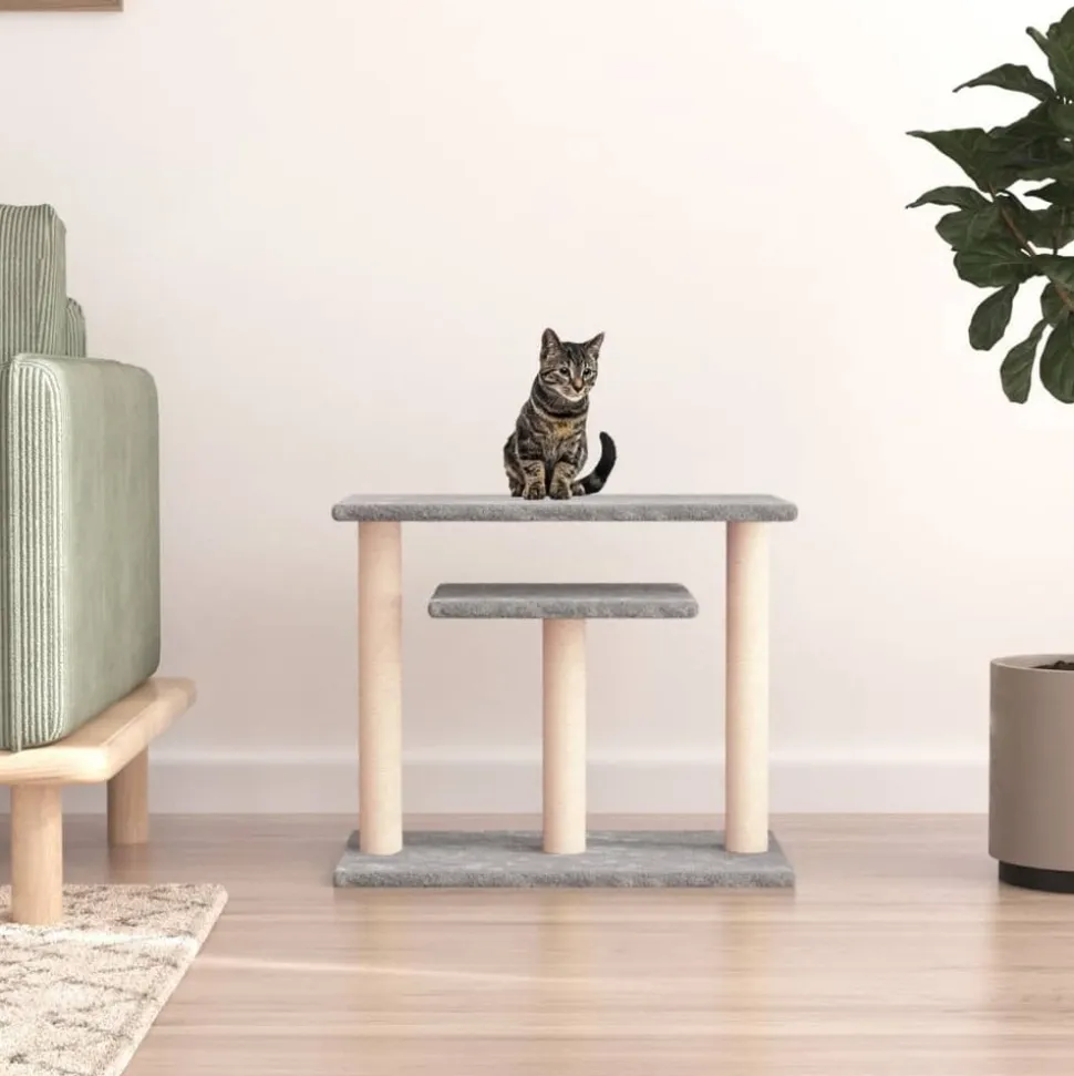 MAISON EXCLUSIVE - Arbres à chat avec plates-formes gris clair 62,5 cm