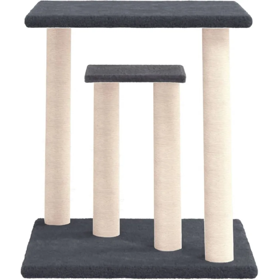 MAISON EXCLUSIVE - Arbres à chat avec plates-formes gris foncé 50 cm