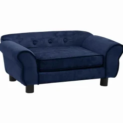 MAISON EXCLUSIVE - Canapé pour chien bleu 72x45x30 cm peluche