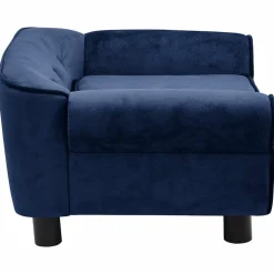 MAISON EXCLUSIVE - Canapé pour chien bleu 72x45x30 cm peluche