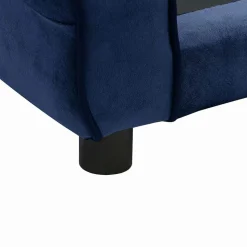 MAISON EXCLUSIVE - Canapé pour chien bleu 72x45x30 cm peluche