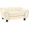 MAISON EXCLUSIVE - Canapé pour chien crème 72x45x30 cm peluche