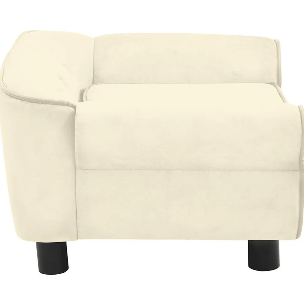MAISON EXCLUSIVE - Canapé pour chien crème 72x45x30 cm peluche