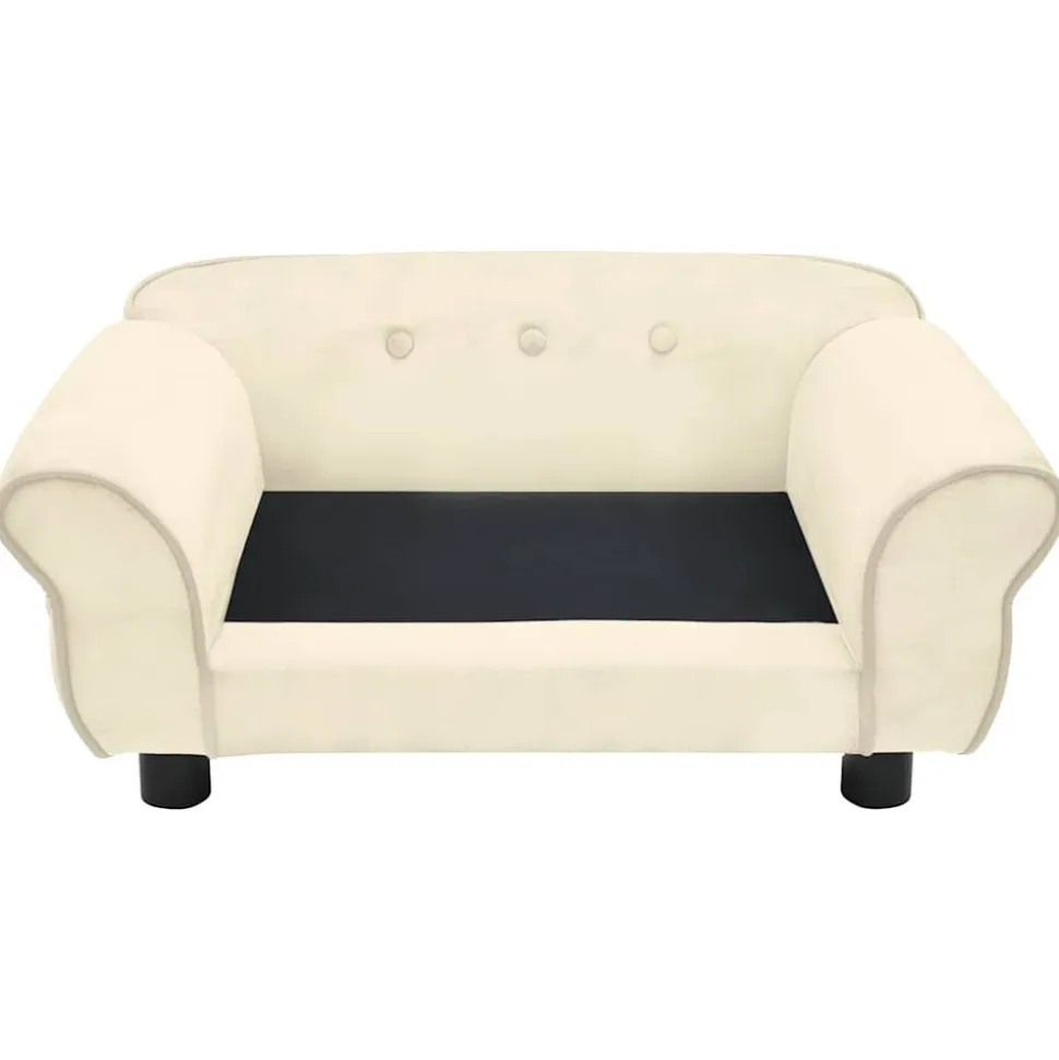 MAISON EXCLUSIVE - Canapé pour chien crème 72x45x30 cm peluche
