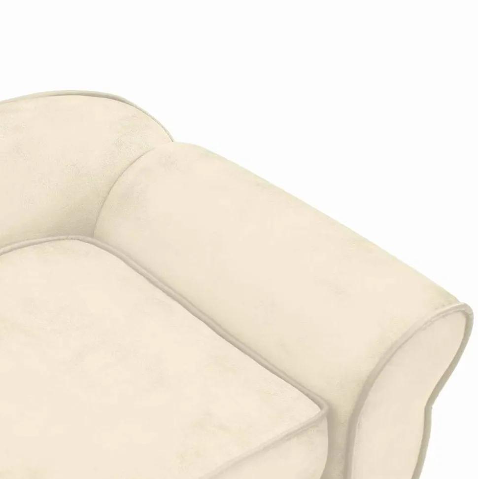 MAISON EXCLUSIVE - Canapé pour chien crème 72x45x30 cm peluche