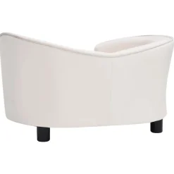 MAISON EXCLUSIVE - Canapé pour chien crème 69x49x40 cm peluche et similicuir