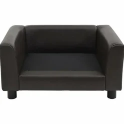 MAISON EXCLUSIVE - Canapé pour chien marron 60x43x30 cm peluche et similicuir