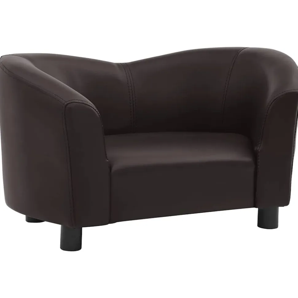 MAISON EXCLUSIVE - Canapé pour chien marron 67x41x39 cm similicuir