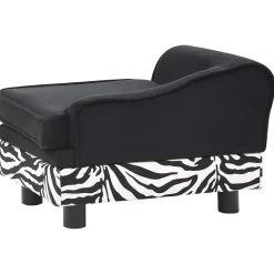 MAISON EXCLUSIVE - Canapé pour chien noir 57x34x36 cm peluche
