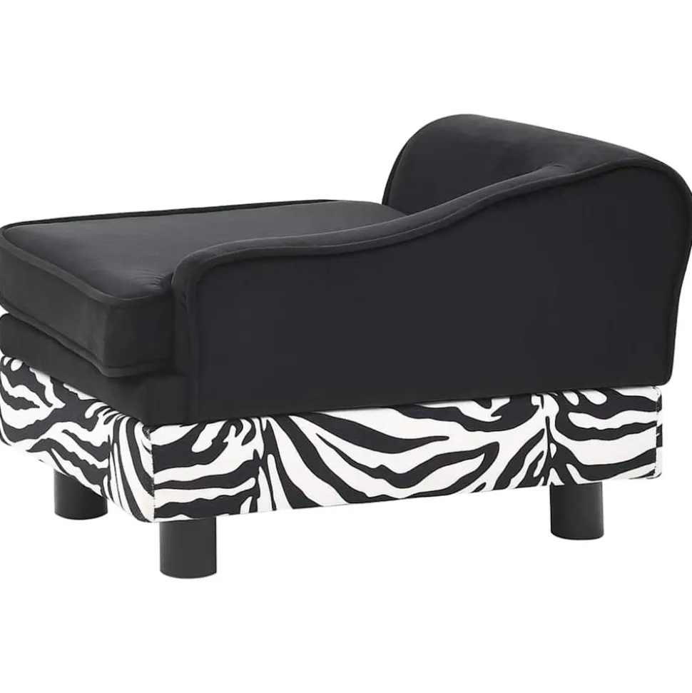 MAISON EXCLUSIVE - Canapé pour chien noir 57x34x36 cm peluche