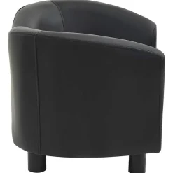 MAISON EXCLUSIVE - Canapé pour chien noir 67x41x39 cm similicuir
