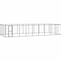 MAISON EXCLUSIVE - Chenil d'extérieur pour chiens acier 43,56 m²
