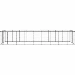 MAISON EXCLUSIVE - Chenil d'extérieur pour chiens acier 43,56 m²
