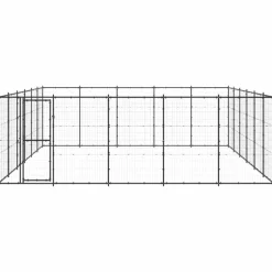MAISON EXCLUSIVE - Chenil d'extérieur pour chiens acier 36,3 m²