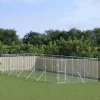 MAISON EXCLUSIVE - Chenil d'extérieur pour chiens argenté 4x12x2 m acier galvanisé