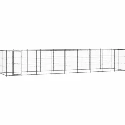 MAISON EXCLUSIVE - Chenil extérieur acier avec toit 21,78 m²