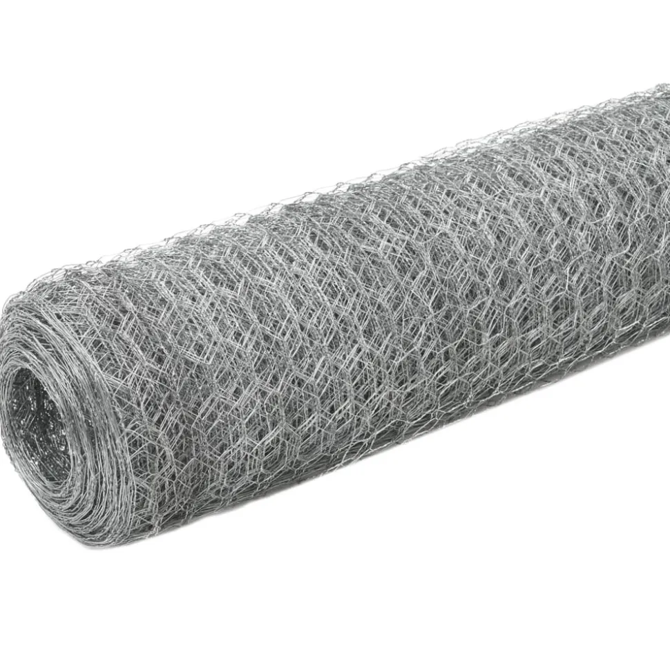 MAISON EXCLUSIVE - Grillage pour volière acier galvanisé 25x1,2 m argenté