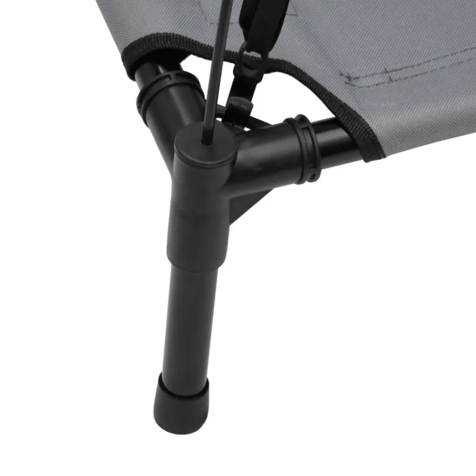 MAISON EXCLUSIVE - Lit pour chien avec auvent anthracite tissu oxford et acier