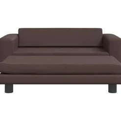 MAISON EXCLUSIVE - Lit pour chien avec extension marron 100x50x30 cm similicuir
