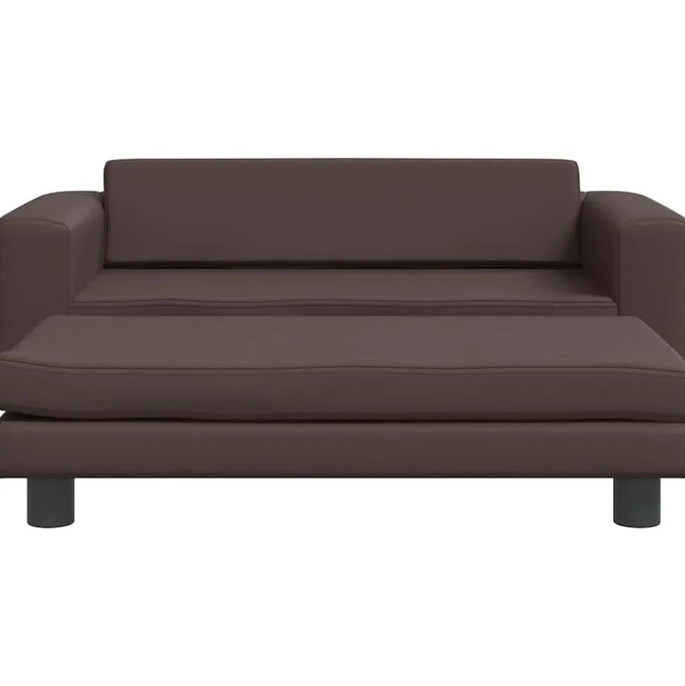 MAISON EXCLUSIVE - Lit pour chien avec extension marron 100x50x30 cm similicuir