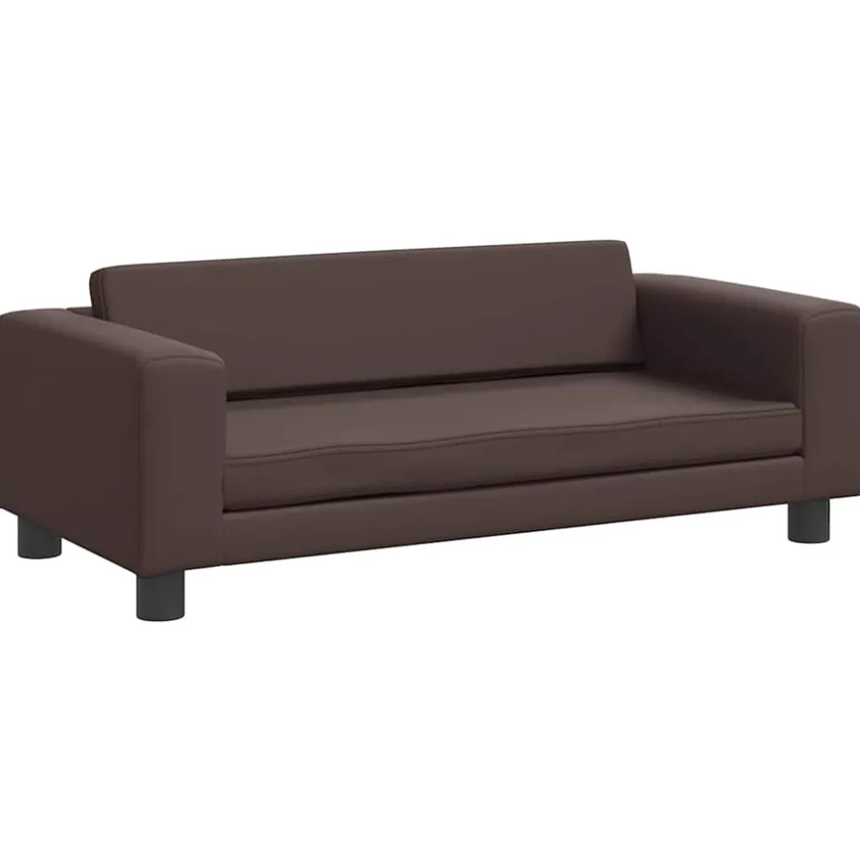 MAISON EXCLUSIVE - Lit pour chien avec extension marron 100x50x30 cm similicuir