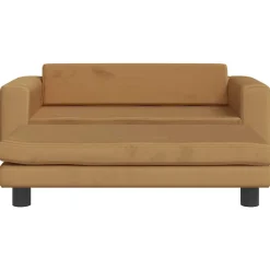 MAISON EXCLUSIVE - Lit pour chien avec extension marron 100x50x30 cm velours
