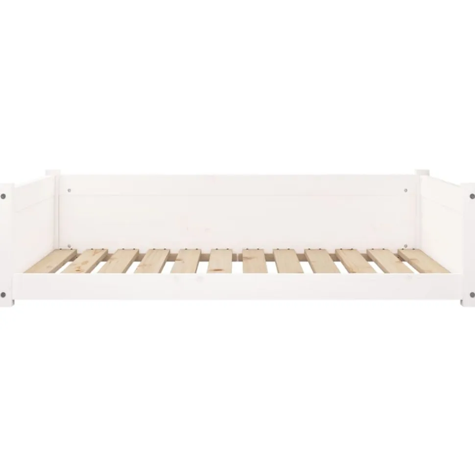 MAISON EXCLUSIVE - Lit pour chien blanc 105,5x75,5x28 cm bois de pin solide