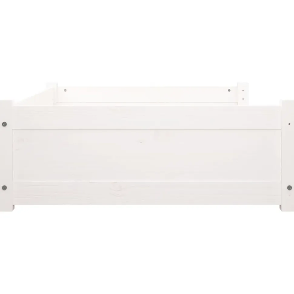 MAISON EXCLUSIVE - Lit pour chien blanc 105,5x75,5x28 cm bois de pin solide