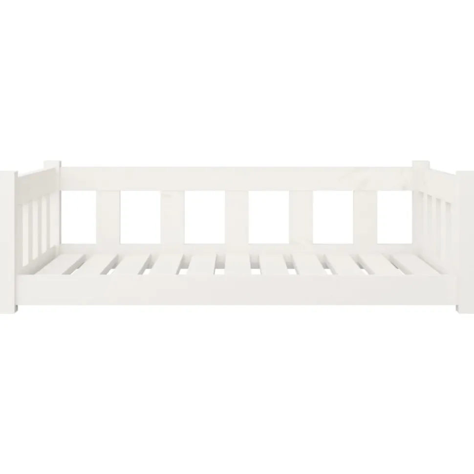 MAISON EXCLUSIVE - Lit pour chien blanc 95,5x65,5x28 cm bois de pin solide