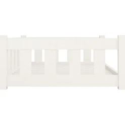 MAISON EXCLUSIVE - Lit pour chien blanc 95,5x65,5x28 cm bois de pin solide