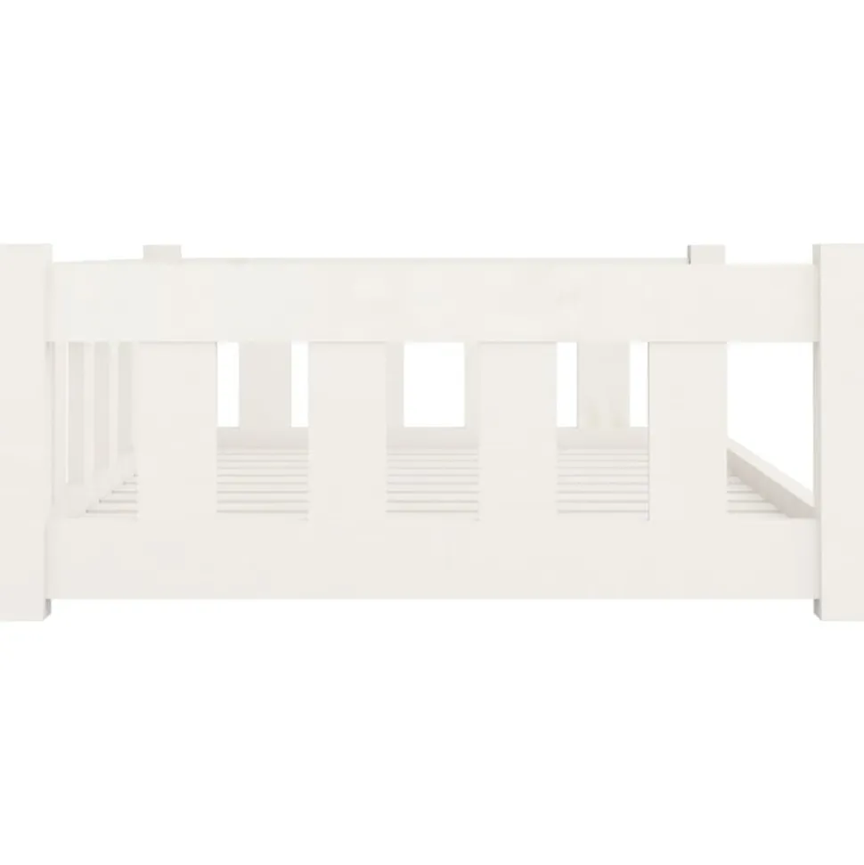 MAISON EXCLUSIVE - Lit pour chien blanc 95,5x65,5x28 cm bois de pin solide