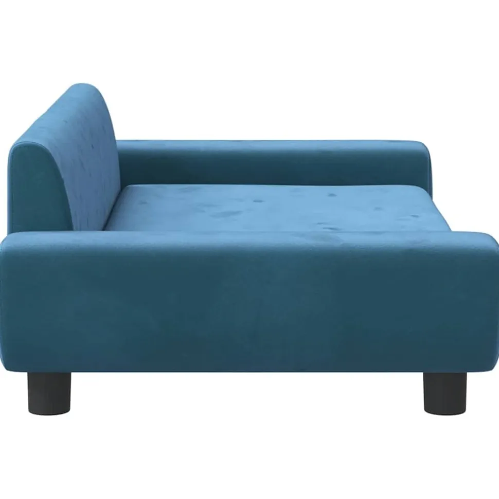 MAISON EXCLUSIVE - Lit pour chien bleu 100x54x33 cm velours