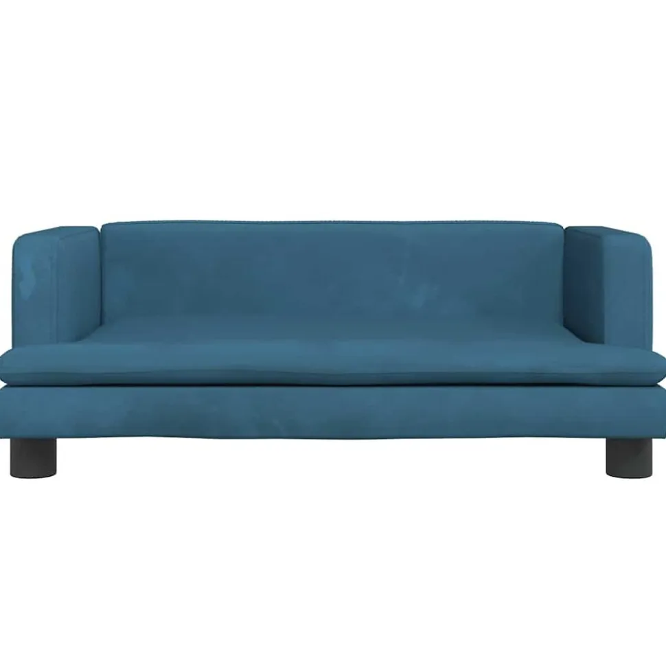 MAISON EXCLUSIVE - Lit pour chien bleu 80x45x30 cm velours