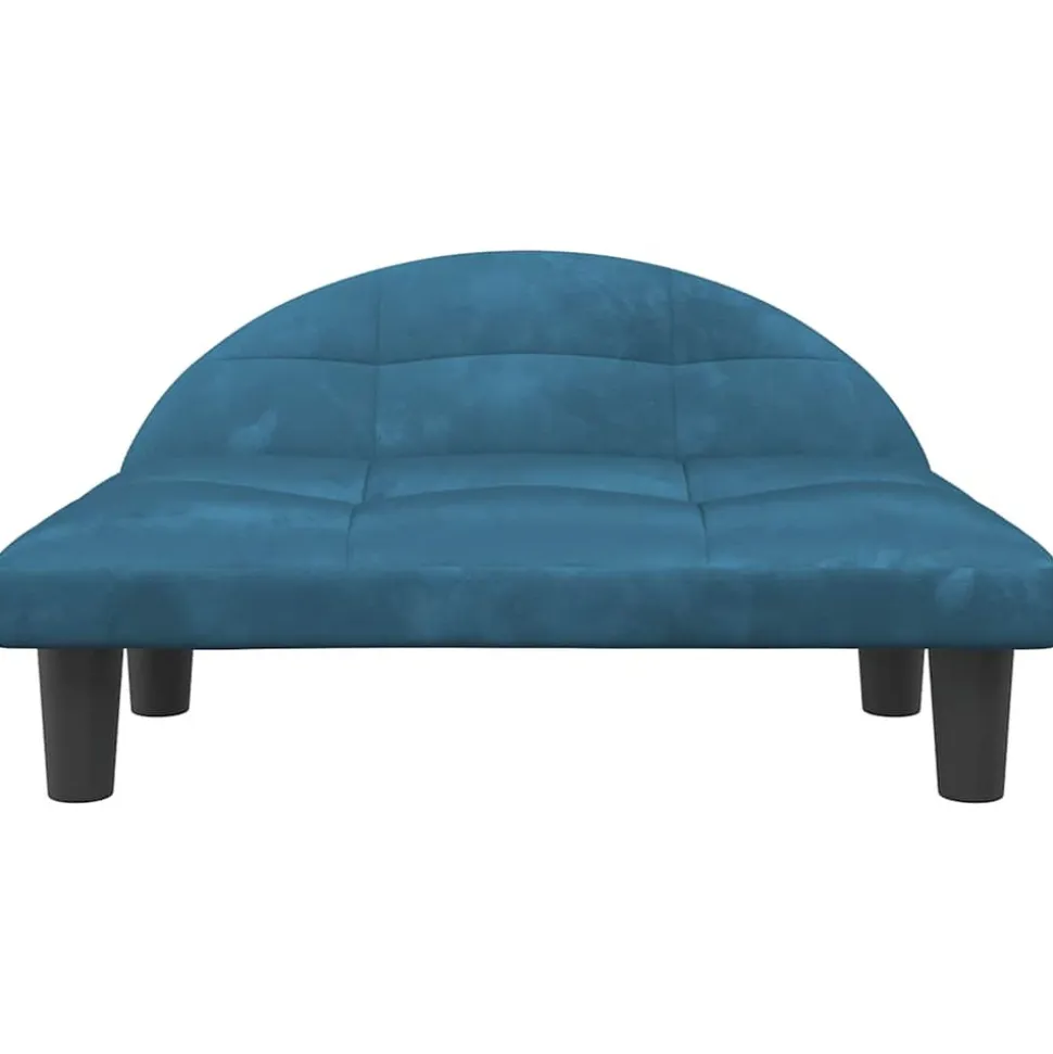 MAISON EXCLUSIVE - Lit pour chien bleu 70x52x30 cm velours