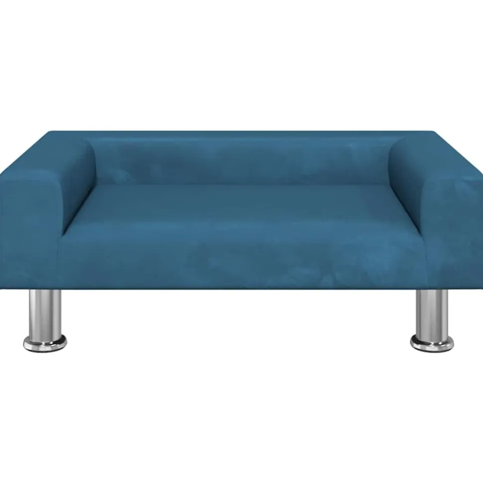 MAISON EXCLUSIVE - Lit pour chien bleu 70x45x26,5 cm velours