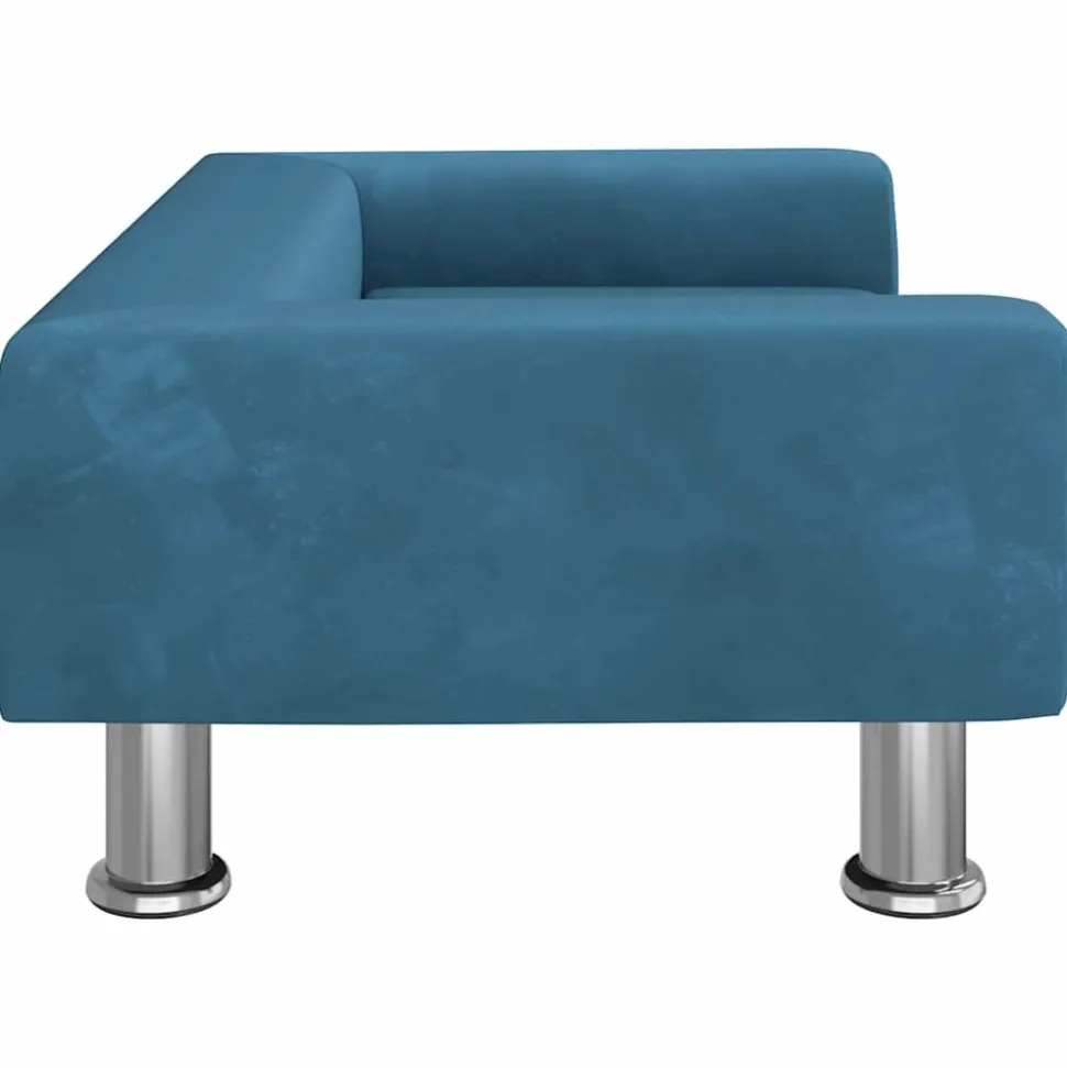 MAISON EXCLUSIVE - Lit pour chien bleu 70x45x26,5 cm velours